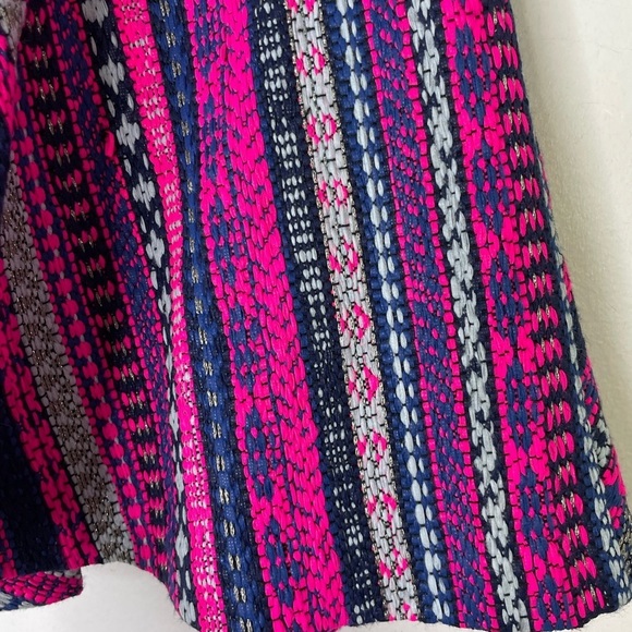 Pink and Blue Patterned Women's Skirt - Picture 7 of 9